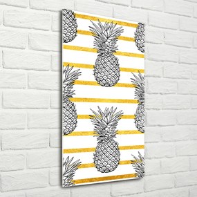 Tablou Printat Pe Sticlă benzi de ananas