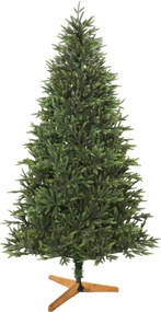 HOMCOM Brad artificial de Crăciun 180 cm, aspect realist și bogat, 732 ramuri din PE ignifug, bază pliabilă din lemn, verde | Aosom Romania