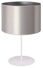 Lampă de masă Duolla CANNES 1xE14/15W/230V d. 20 cm argintiu/alb