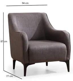 Fotoliu ROCO, gri închis