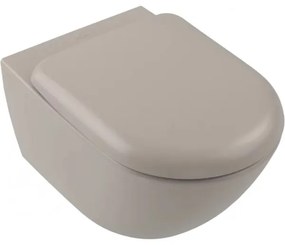 Capac WC, Villeroy&amp;Boch Antao, cu inchidere lenta, Almond, 8M67S1AM