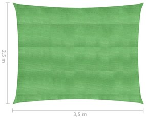Panza parasolar, verde deschis, 2,5x3,5 m, HDPE, 160 g m   Lysegronn, 2.5 x 3.5 m