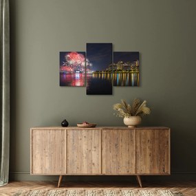 Tablou cu artificii in Singapur (90x60 cm)