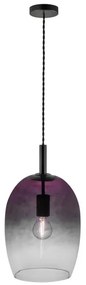 Nordlux UMA – pendul pe cablu, 1xE27/40W/230V, Ø 23 cm, negru/fumuriu