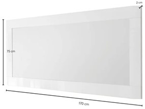 Oglindă FINERA, 75 x 170 cm, albă