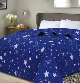 Cuvertura de pat cu model CERUL NOPTII HEXAGON, albastru Dimensiune: 170 x 220 cm