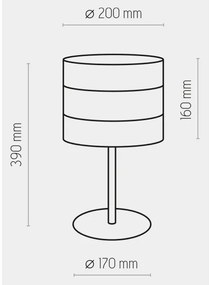 Lampă de masă TAGO 1xE27/15W/230V neagră/aurie