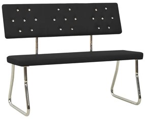 325855 vidaXL Bancă, negru, 110 cm, piele ecologică
