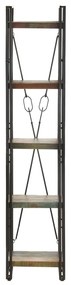 320629 vidaXL Bibliotecă cu 5 rafturi, 40x30x180 cm, lemn masiv reciclat