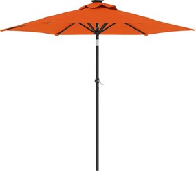 vidaXL Umbrelă soare de grădină stâlp din oțel teracotă 225x225x212 cm