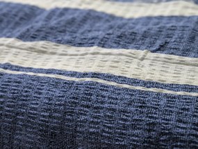 Lenjerie de pat din bumbac Renforce creponat BLUE LINE albastru Dimensiune lenjerie de pat: 70 x 90 cm | 140 x 200 cm