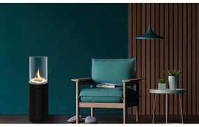 Șemineu pe bioetanol ROMA 26,5x80,5 cm 2kW negru + husă de protecție