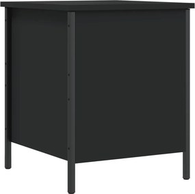 vidaXL Bancă de depozitare, negru, 40x42,5x50 cm, lemn prelucrat