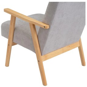 Fotoliu gri cu tapițerie din chenille Vintage – Casa Selección