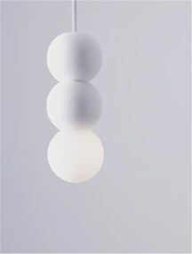 Pendul design decorativ ZERO alb/opal