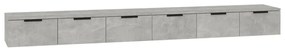3115903 vidaXL Dulapuri perete, 2 buc., gri beton 102x30x20 cm, lemn prelucrat
