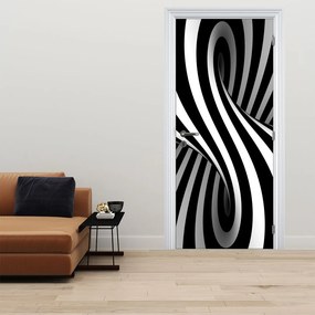 Fototapet pentru ușă - Abstracție cu dungi de zebră (95x205cm)