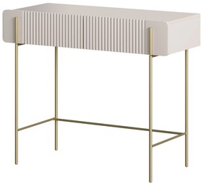 Masă de toaletă Malmi 100 cm - cașmir / picioare aurii