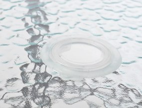 Masă de grădină ZWMT Ø 80 cm metal cu blat din sticlă