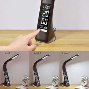 Lampă de masă LED dimabilă cu afișaj Immax 08948L LEATHER LED/7W/230V