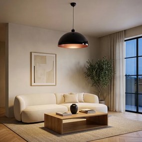 Brilagi - Lustră LED suspendată pe cablu METALO 1xE27/40W/230V Ø 40 cm negru/cupru