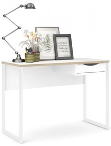 Birou Felix Light 110, alb mat / alb