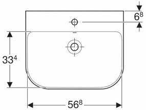 Lavoar suspendat Geberit Smyle 60 cm