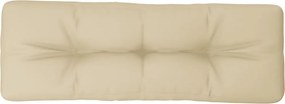 vidaXL Pernă de paleți, bej, 120x40x12 cm, material textil