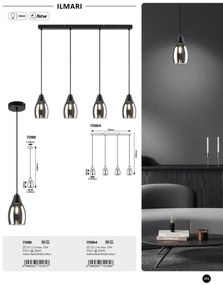 Lustra cu 4 pendule design modern Ilmari