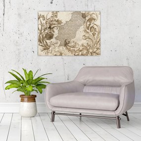 Tablou - Perete cu flori (70x50 cm)