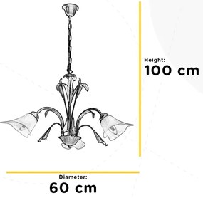 Lustră pe lanț LUCREZIA 3xE14/6W/230V crem ONLI