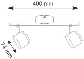 Spot LED KUBIK 2xLED/4,2W/230V alb