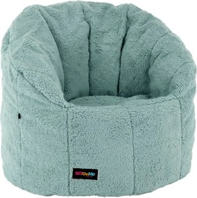 Fotoliu puf ALMERO, verde menta, material textil, 75x75 cm