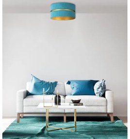 Plafonieră Duolla DUO 1xE27/40W/230V d. 40 cm turcoaz/auriu