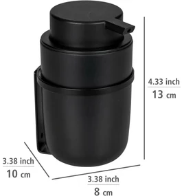 Dozator săpun Wenko Carpino, de perete, negru