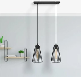 Lustră pe cablu TORRI 2xE27/15W/230V negru