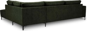 Colțar verde cu tapițerie din chenille (cu colț pe partea dreaptă/în formă de ”L”) Copenhagen – Scandic