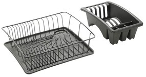 Scurgător vase din oțel inoxidabil Metaltex Aquatexplus Lava, gri antracit