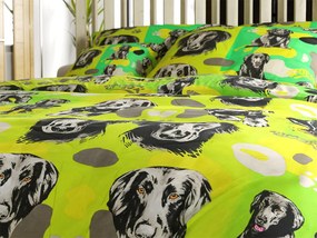 Lenjerie de pat din bumbac ARTEMIS verde Dimensiune lenjerie de pat: 70 x 90 cm | 140 x 200 cm
