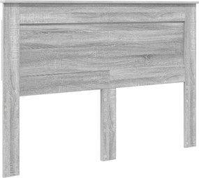 vidaXL Tăblie cap cu headboard Gri Sonoma 140 cm Lemn compozit