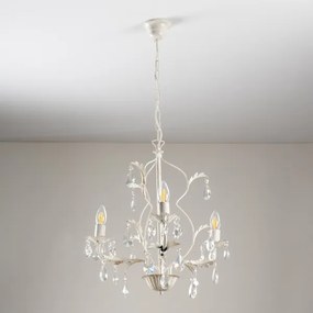 ONLI - Candelabru TERESA cu lanț, 3x E14, 6W, 230V, alb
