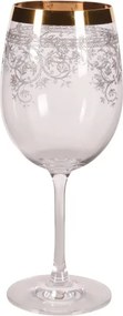 Pahar de vin alb din sticlă, transparent, cu model în spirală gravat, 390 ml, 20 x 7,5 cm, „Joséphine”
