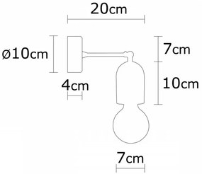 Aplica de Perete din Lemn Datca - N-934, Soclu E27, Max. 40W, Culoare Lemn Natural