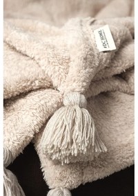 Cuvertură maro deschis din micropluș, cocolino 160x200 cm Puffy – Mijolnir