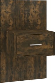 vidaXL Noptieră de perete, stejar fumuriu