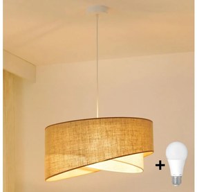 Lustră LED pe cablu Brilagi LYRA 1xE27/15W/230V bej/crem