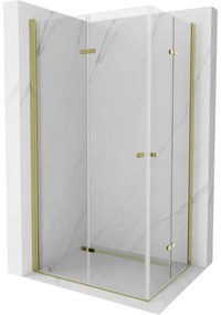 Mexen Lima Duo cabină de duș pliabilă 90 x 80 cm, transparent, Aurie - 856-090-080-50-00-02