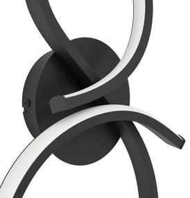 Aplică LED Eglo 901268 SERPINS LED/11,4W/230V 3000K negru