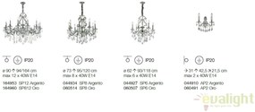 Candelabru design elegant GIOCONDA SP12 ARGENTO 164953
