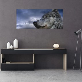 Tablou - Cap de lup (120x50 cm)